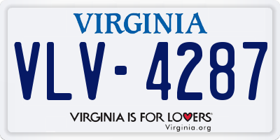 VA license plate VLV4287