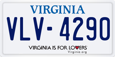 VA license plate VLV4290