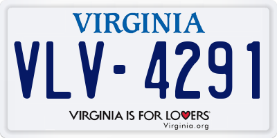 VA license plate VLV4291