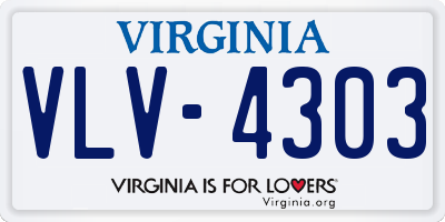 VA license plate VLV4303