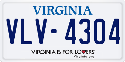 VA license plate VLV4304