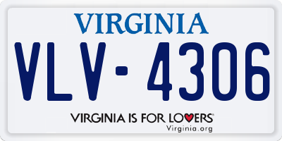 VA license plate VLV4306