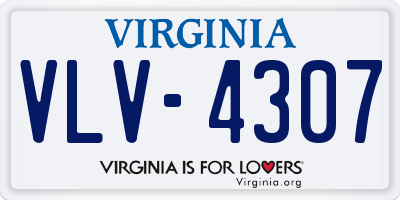 VA license plate VLV4307