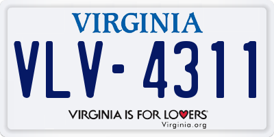 VA license plate VLV4311