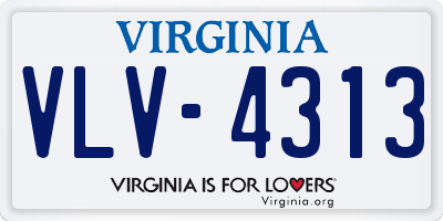 VA license plate VLV4313