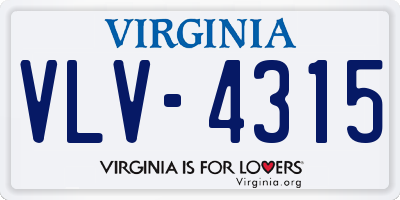 VA license plate VLV4315