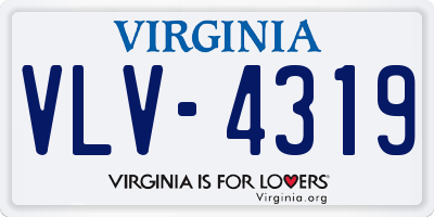 VA license plate VLV4319