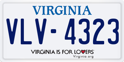 VA license plate VLV4323