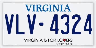 VA license plate VLV4324