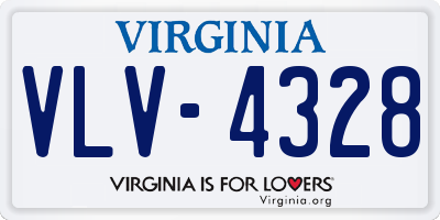 VA license plate VLV4328