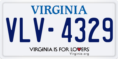 VA license plate VLV4329