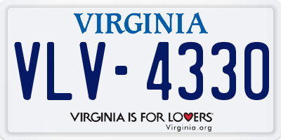 VA license plate VLV4330