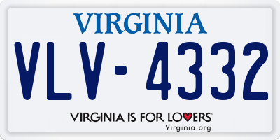 VA license plate VLV4332