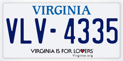 VA license plate VLV4335