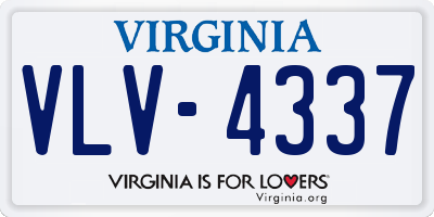 VA license plate VLV4337