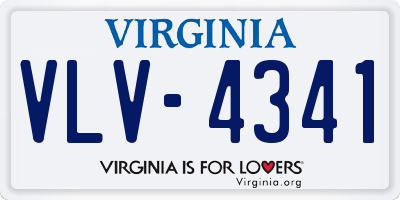 VA license plate VLV4341
