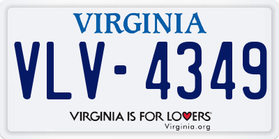 VA license plate VLV4349