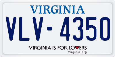 VA license plate VLV4350