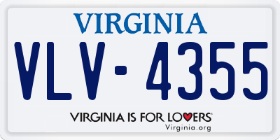 VA license plate VLV4355