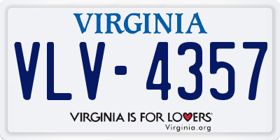 VA license plate VLV4357