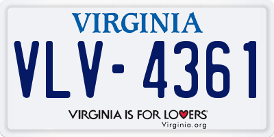 VA license plate VLV4361
