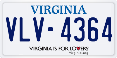 VA license plate VLV4364