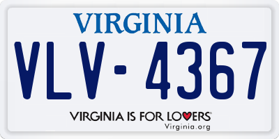 VA license plate VLV4367