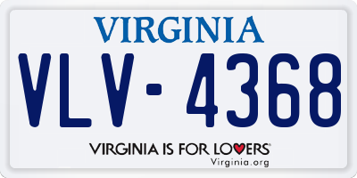 VA license plate VLV4368
