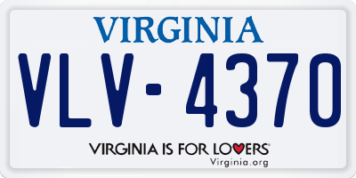 VA license plate VLV4370