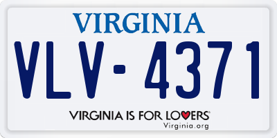 VA license plate VLV4371