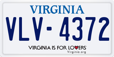 VA license plate VLV4372