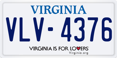 VA license plate VLV4376