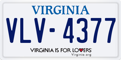 VA license plate VLV4377