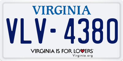 VA license plate VLV4380