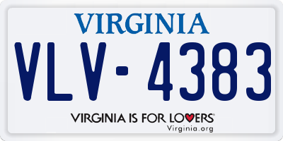 VA license plate VLV4383
