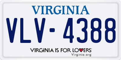 VA license plate VLV4388