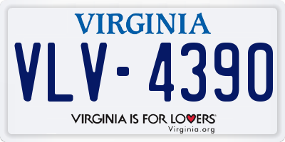 VA license plate VLV4390