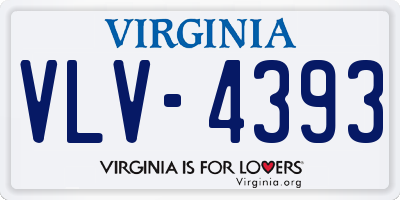 VA license plate VLV4393