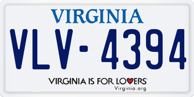 VA license plate VLV4394