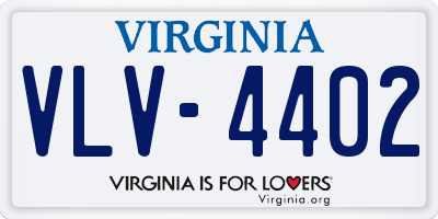 VA license plate VLV4402