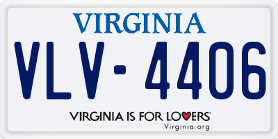 VA license plate VLV4406