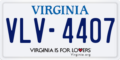 VA license plate VLV4407