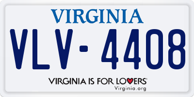 VA license plate VLV4408