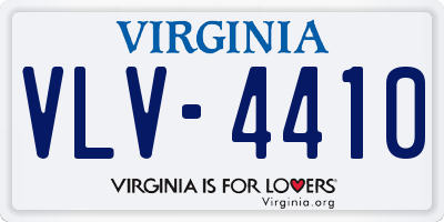 VA license plate VLV4410