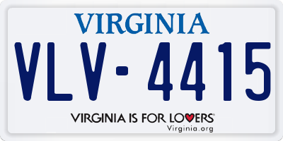 VA license plate VLV4415