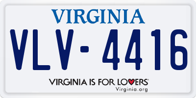 VA license plate VLV4416