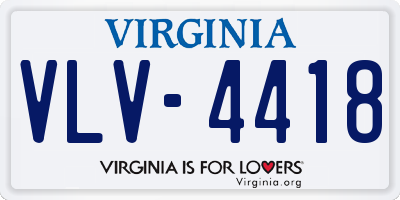 VA license plate VLV4418