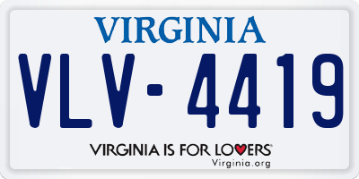 VA license plate VLV4419