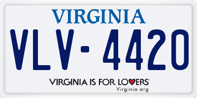 VA license plate VLV4420