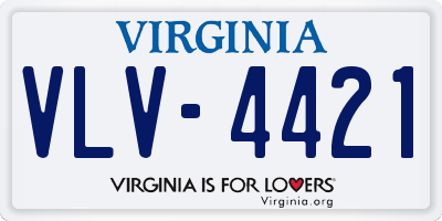 VA license plate VLV4421